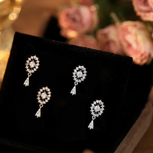 CZ Diamond Wedding Earrings(S925)